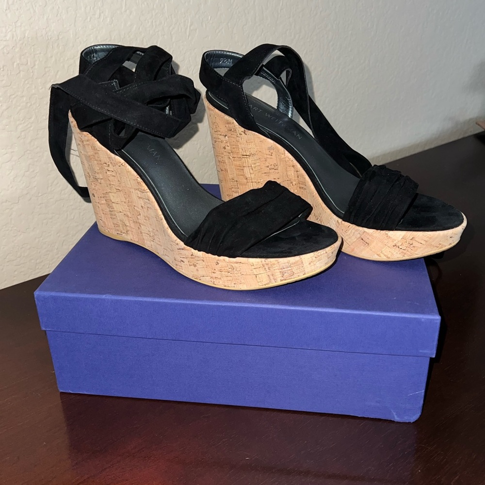 😍 STUART WEITZMAN Wedge Sandals 😍 - Picture 3 of 8